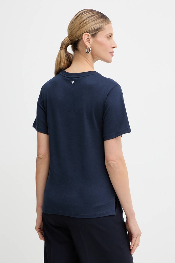 Oblečenie Bavlnené tričko Weekend Max Mara TENUE 2615971051600 tmavomodrá