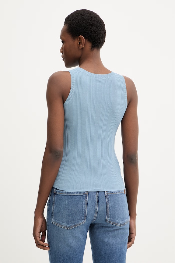 Îmbrăcăminte Weekend Max Mara top femei cu vâscoză COSE 2615361012600 albastru
