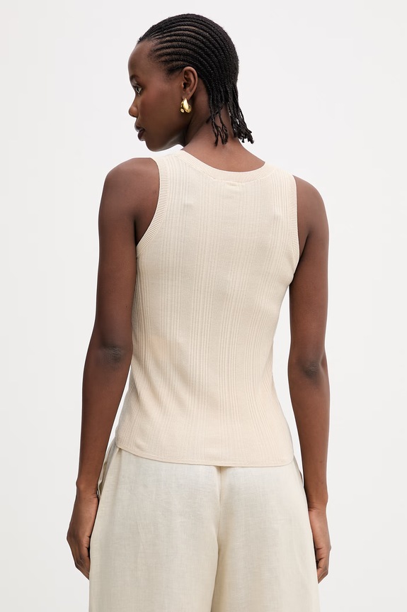 Oblečenie Weekend Max Mara top dámsky s viskózou COSE 2615361012600 béžová