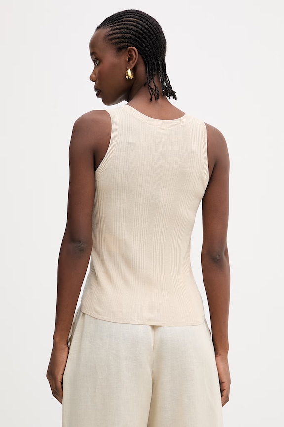 Oblečenie Weekend Max Mara top dámsky s viskózou COSE 2615361012600 béžová
