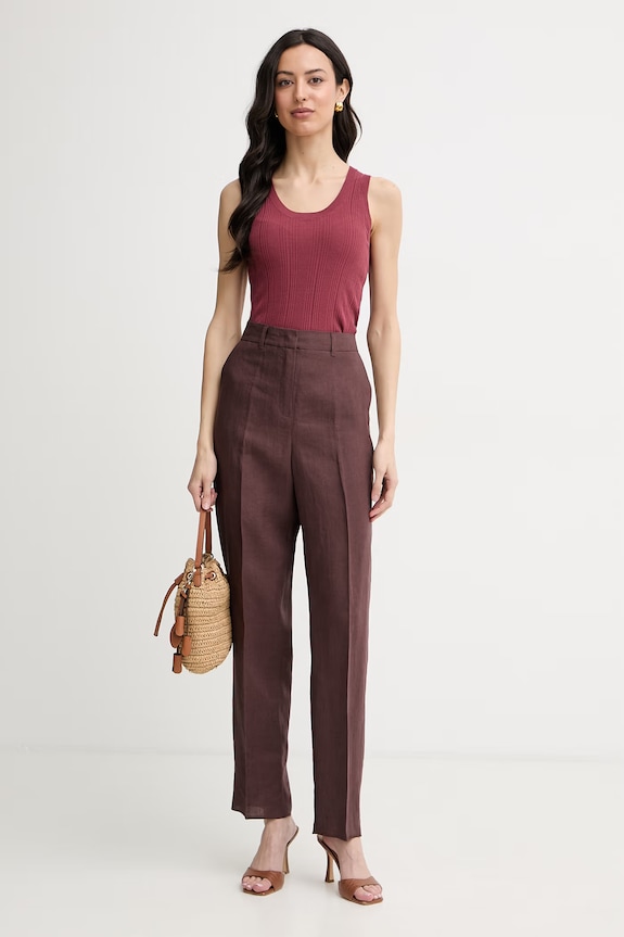 Weekend Max Mara top dámsky s viskózou COSE 2615361012600 burgundské SS26