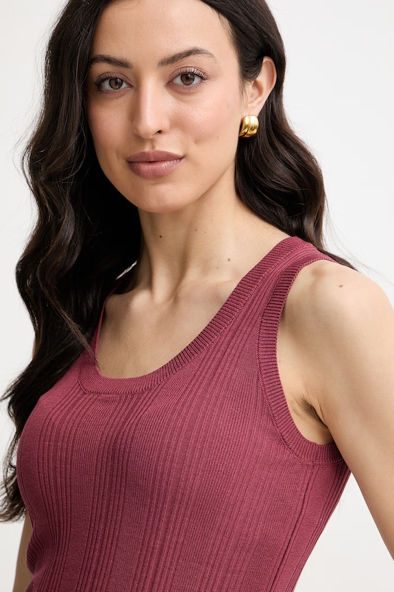 Weekend Max Mara top dámsky s viskózou COSE burgundské 2615361012600