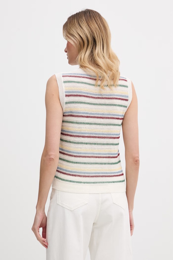 Odzież Weekend Max Mara sweter damski lniany PIUMA 2615361142600 beżowy