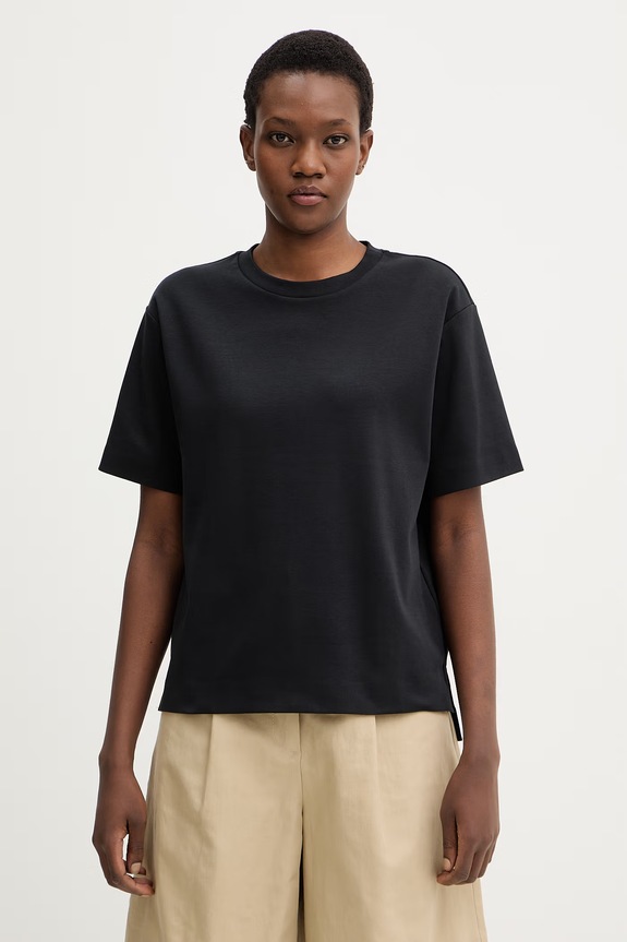 Weekend Max Mara t-shirt bawełniany MULTID bawełna czarny 2615941022600