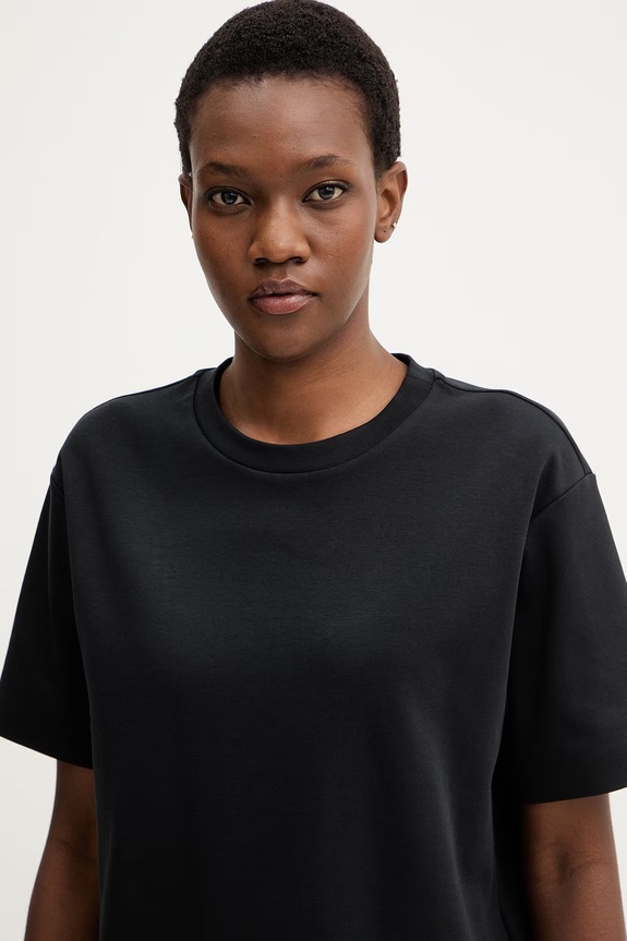 Weekend Max Mara t-shirt bawełniany MULTID czarny 2615941022600