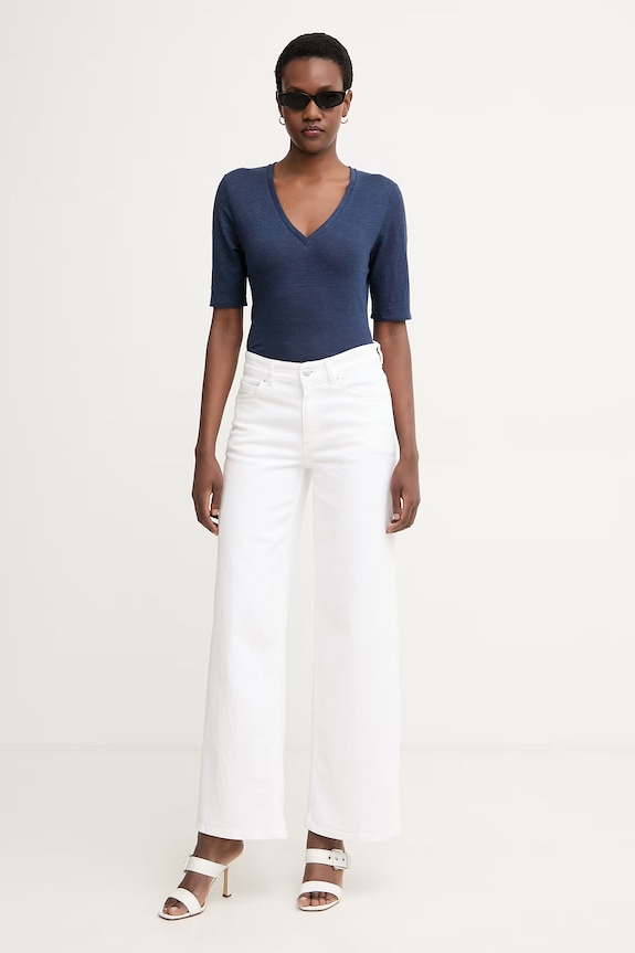 Weekend Max Mara tricou de damă din bumbac OPZIONE 2615941042600 bleumarin SS26