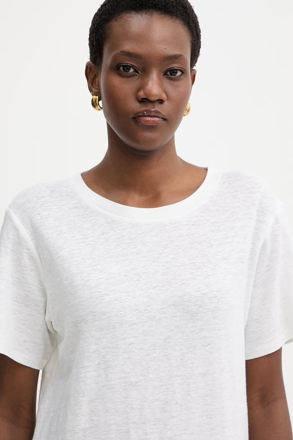 Weekend Max Mara t-shirt γυναικείο με λινό PELOTA μπεζ 2615941052600