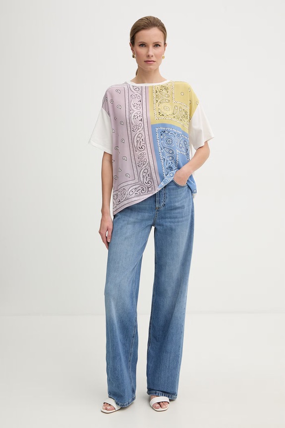 Weekend Max Mara tričko dámske PAMPAS 2615941062600 modrá SS26