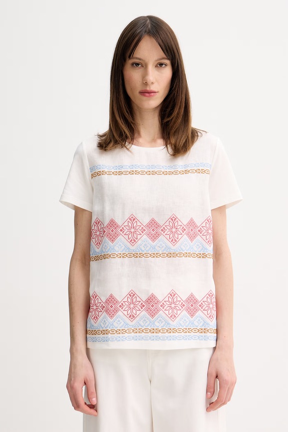 Weekend Max Mara tricou de damă din bumbac GENIO alb 2615941072600