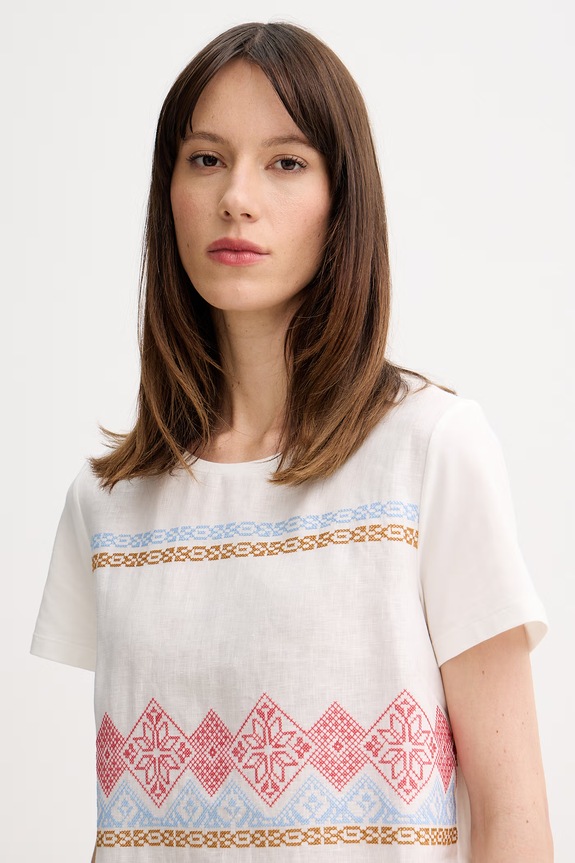 Weekend Max Mara tricou de damă din bumbac GENIO alb 2615941072600