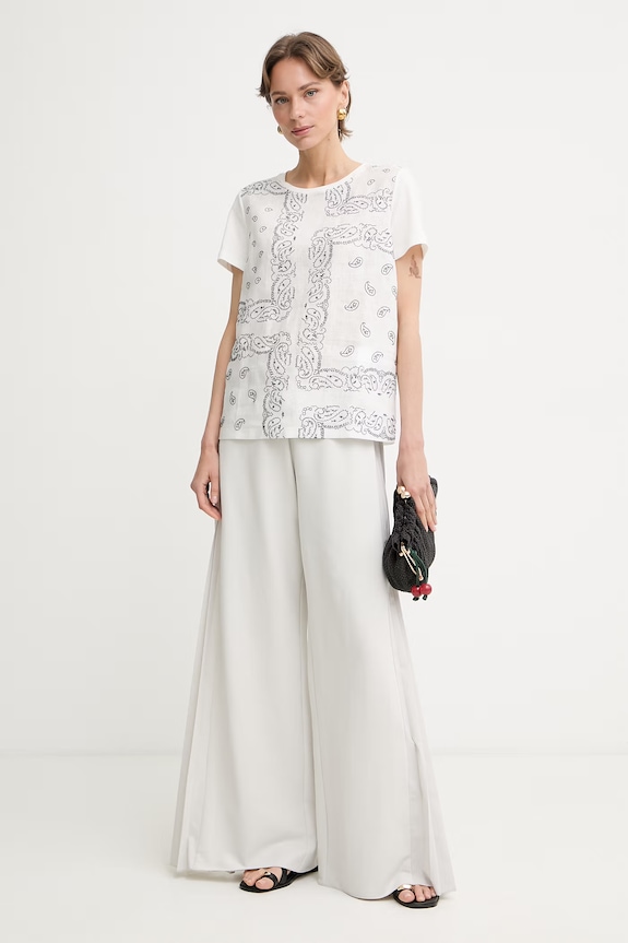Weekend Max Mara t-shirt damski bawełniany GENIO 2615941072600 biały SS26