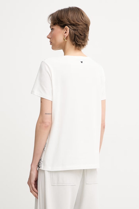 Odzież Weekend Max Mara t-shirt damski bawełniany GENIO 2615941072600 biały