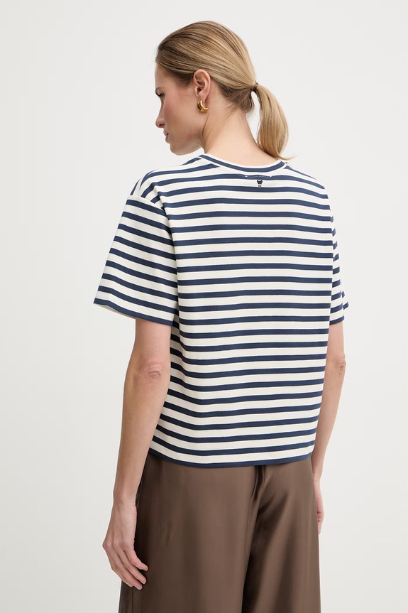 Odzież Weekend Max Mara t-shirt bawełniany SABATO 2615941112600 granatowy