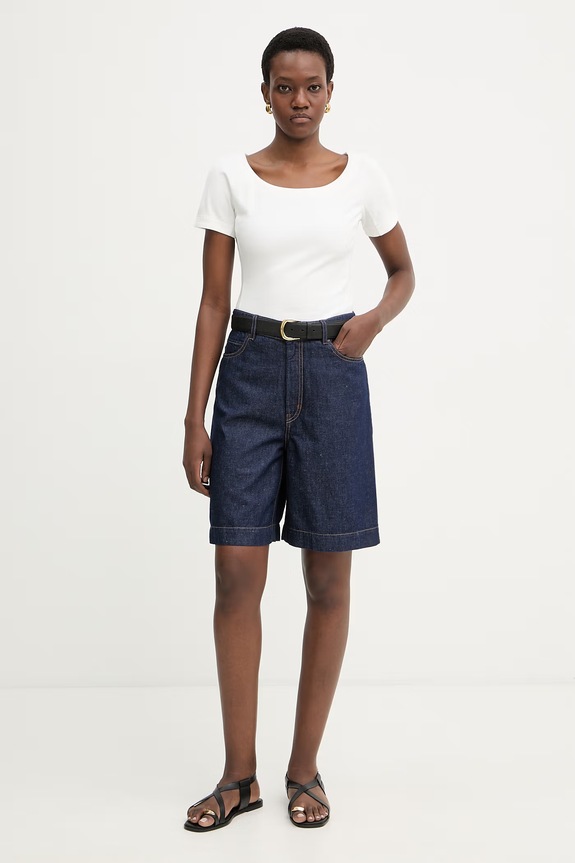 Weekend Max Mara t-shirt damski bawełniany MULTIG 2615941122600 biały SS26