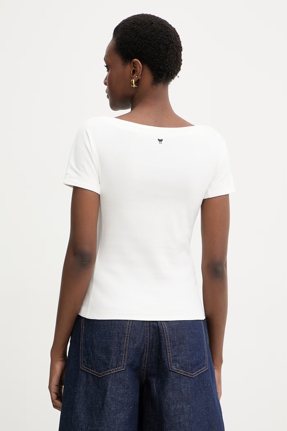 Odzież Weekend Max Mara t-shirt damski bawełniany MULTIG 2615941122600 biały