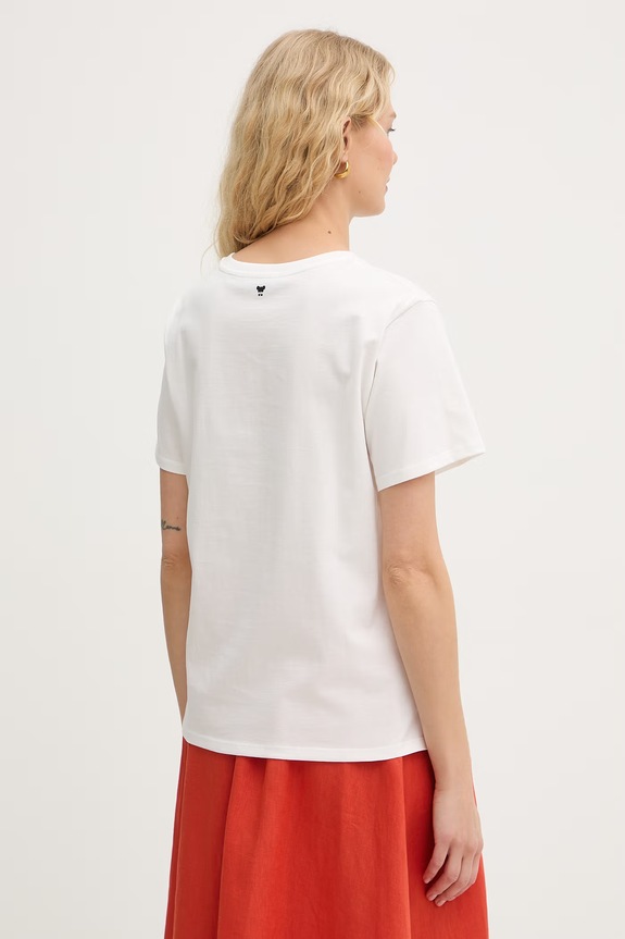 Дрехи Памучна тениска Weekend Max Mara BORA 2615971042600 бял