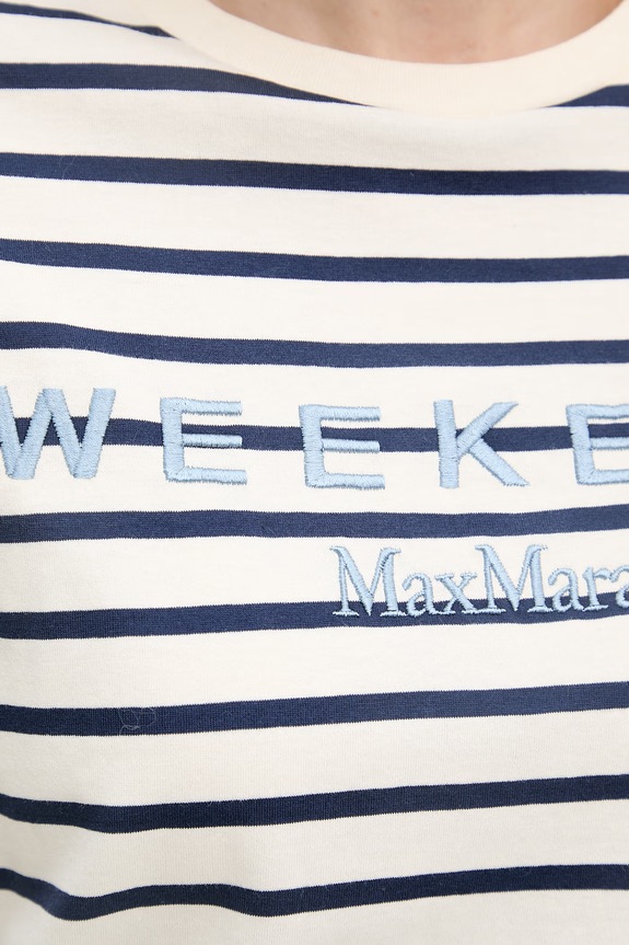 Weekend Max Mara t-shirt bawełniany BORA 2615971042600 beżowy