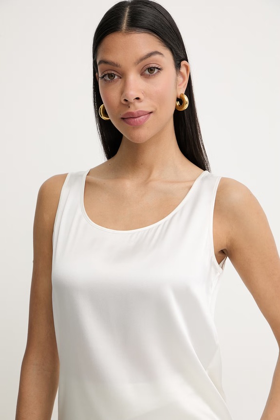MM by Max Mara top da donna in seta beige 2616161017600