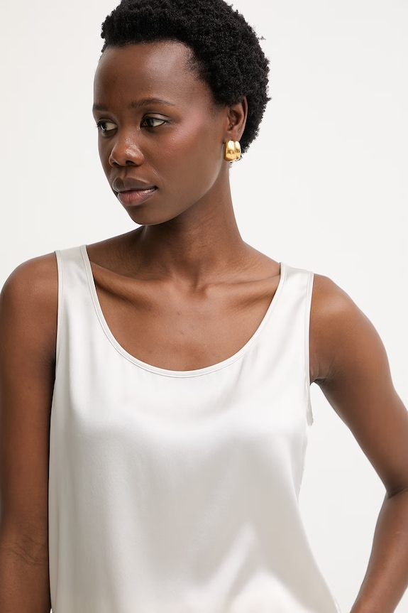 MM by Max Mara top da donna in seta PAN beige 2616161017600