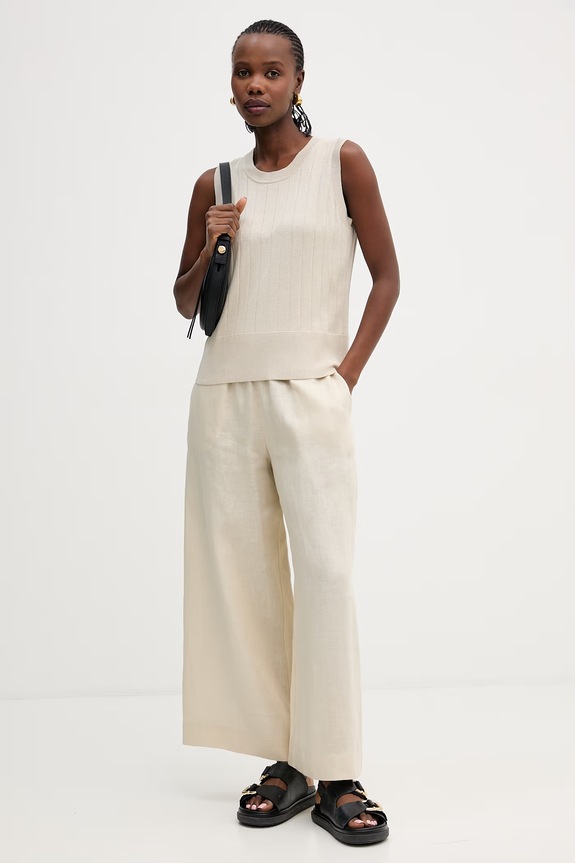 Топ з додаванням шовку MM by Max Mara RIVA 2616361147600 бежевий SS26