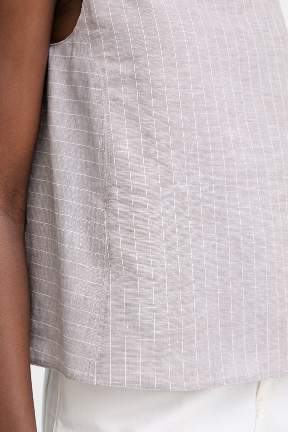 MM by Max Mara női blúz lenvászonnal CALIGA 2616161018600 bézs