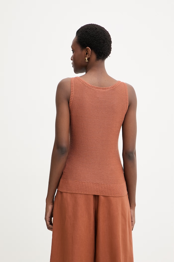 MM by Max Mara top da donna in lino BRAVA 2616361038600 arancione SS26