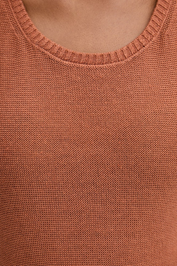 MM by Max Mara top da donna in lino BRAVA arancione 2616361038600
