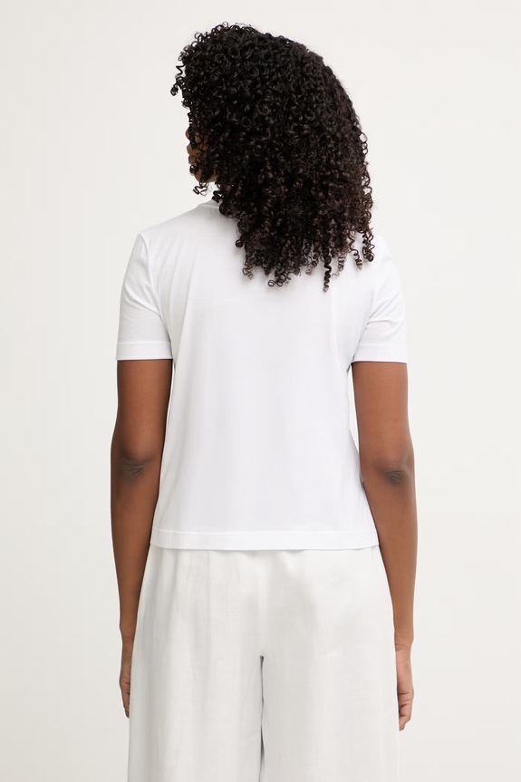 Ruházat MM by Max Mara T-shirt női pamut LICENZA 2616941108600 fehér