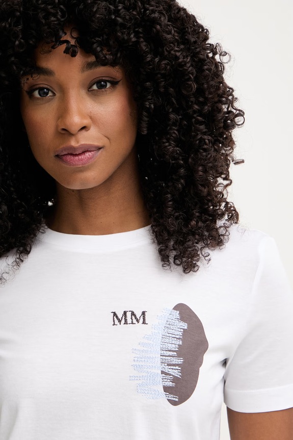 MM by Max Mara T-shirt női pamut LICENZA fehér 2616941108600