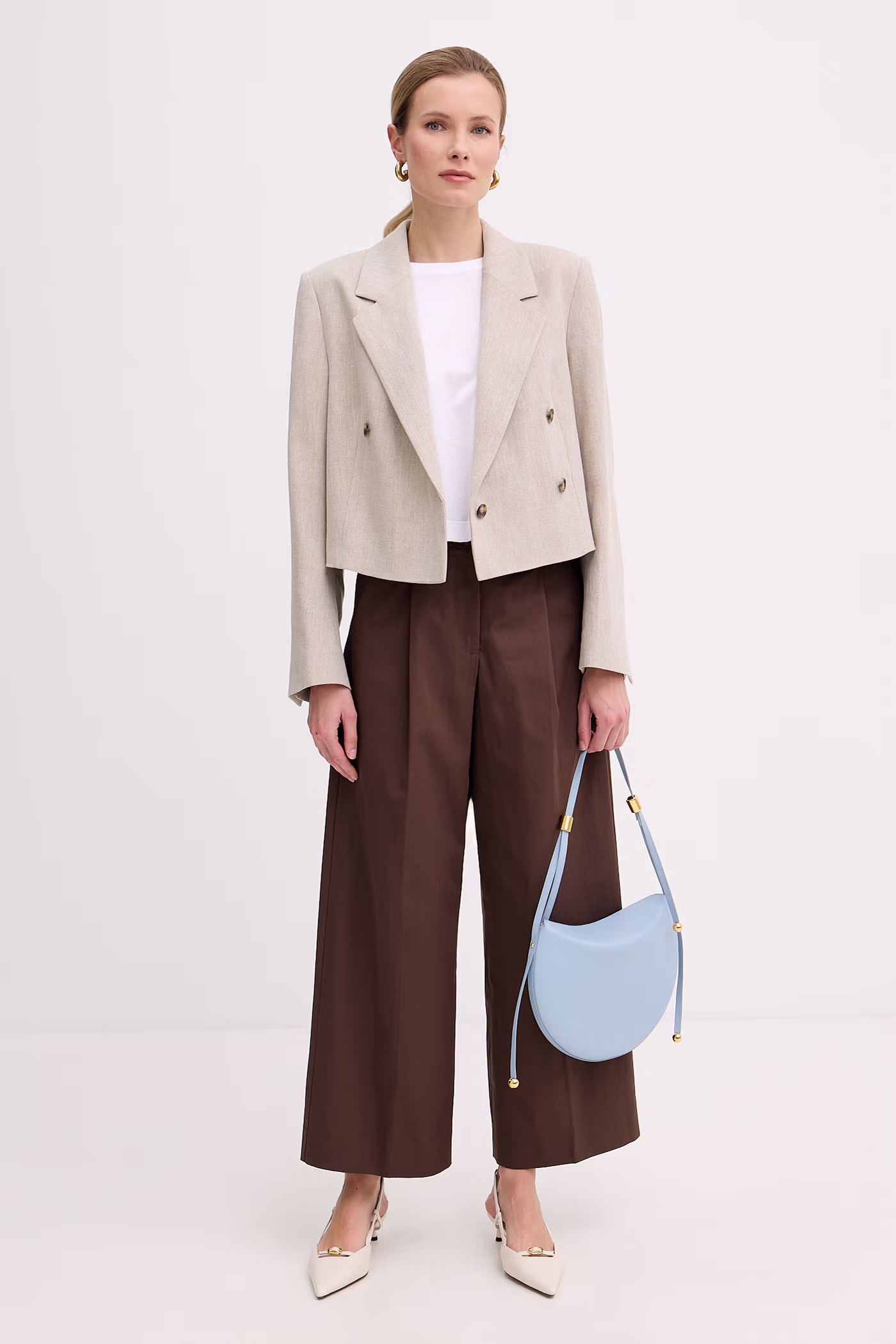 MM by Max Mara tricou de damă din bumbac RADICE 2616941118600 alb SS26