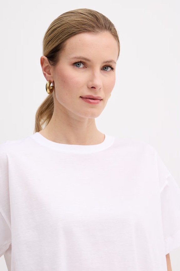 MM by Max Mara tricou de damă din bumbac RADICE alb 2616941118600