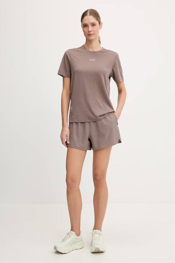 Salomon t-shirt treningowy SHKout LC2776000 brązowy SS26