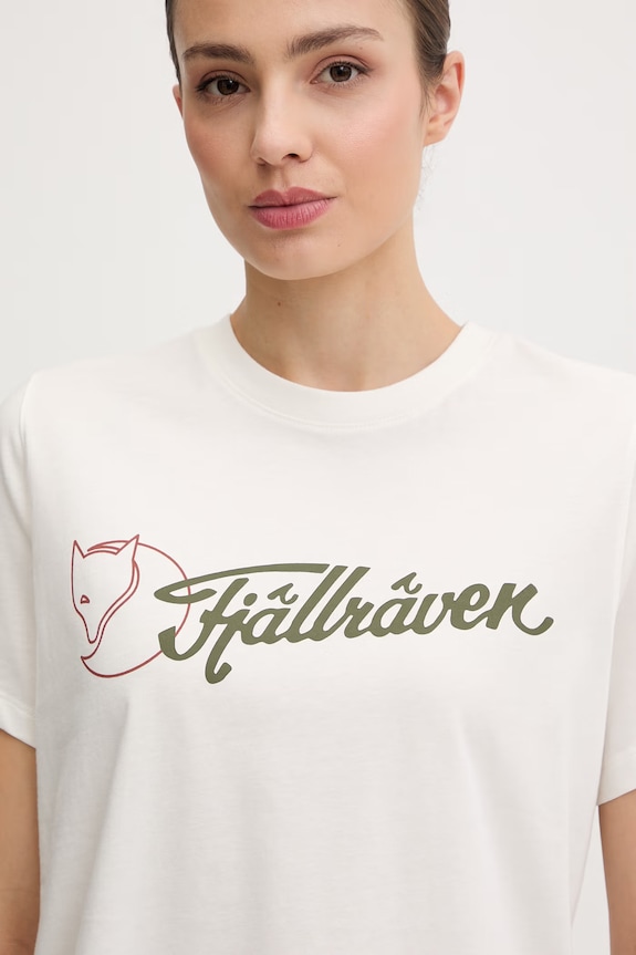 Fjallraven tricou pentru femei, din bumbac Archive bej F14600269