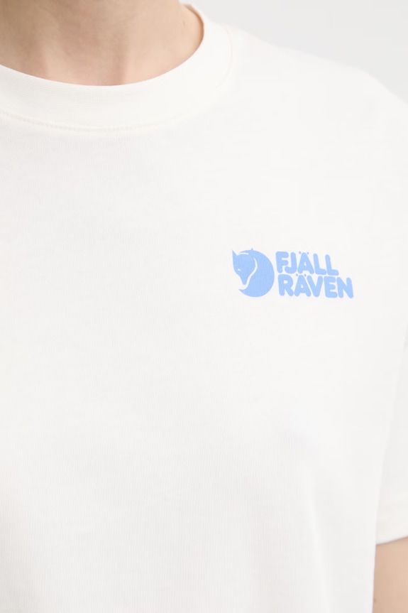 Fjallraven T-shirt αθλητικό γυναικείο βαμβακερό Forest Walk F14600270 μπεζ