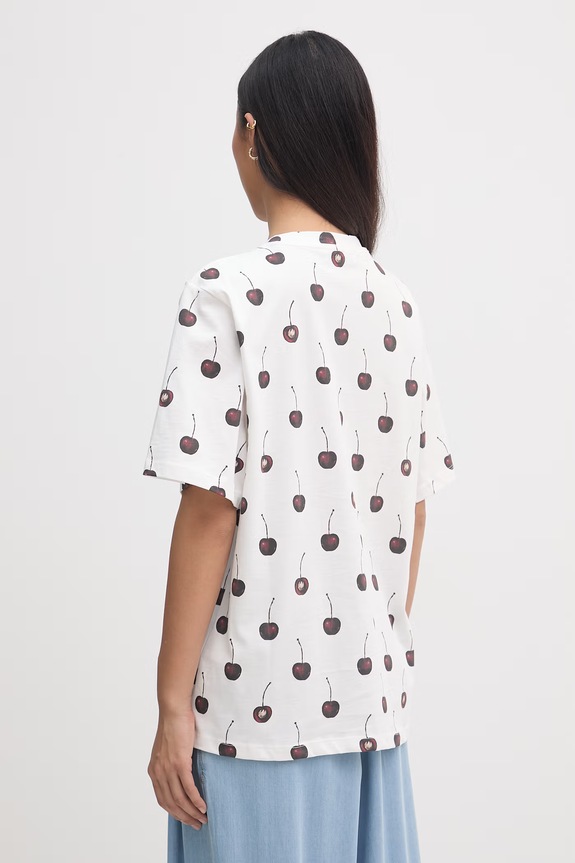 Odzież Stine Goya t-shirt basic damski bawełniany SG.SS26.T009.2243 biały