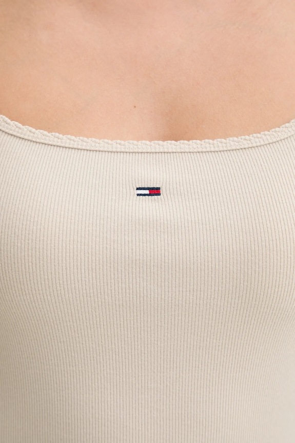 Tommy Jeans t-shirt DW0DW21837 bézs