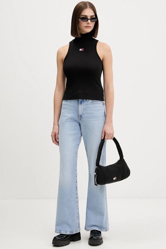 Top Tommy Jeans DW0DW21840 čierna SS26