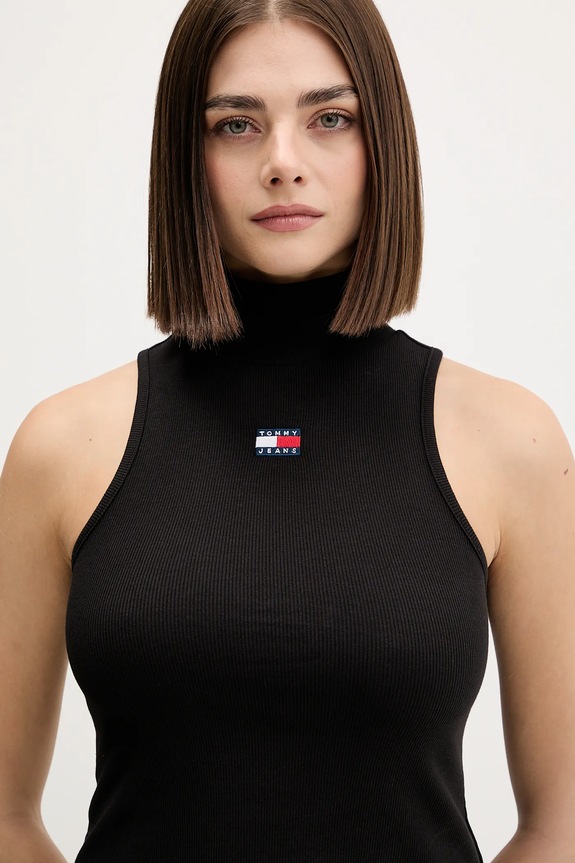 Top Tommy Jeans čierna DW0DW21840