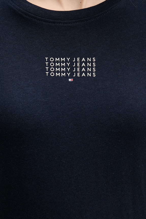 Tommy Jeans tricou din bumbac DW0DW21841 bleumarin