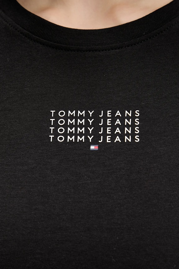 Bavlnené tričko Tommy Jeans DW0DW21841 čierna