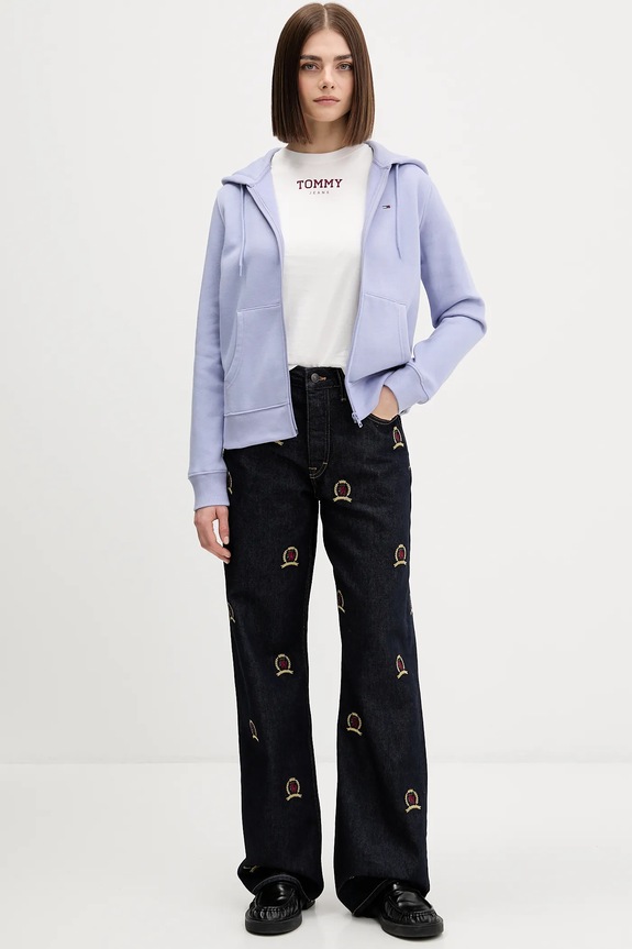 Bavlnené tričko Tommy Jeans DW0DW21842 biela SS26