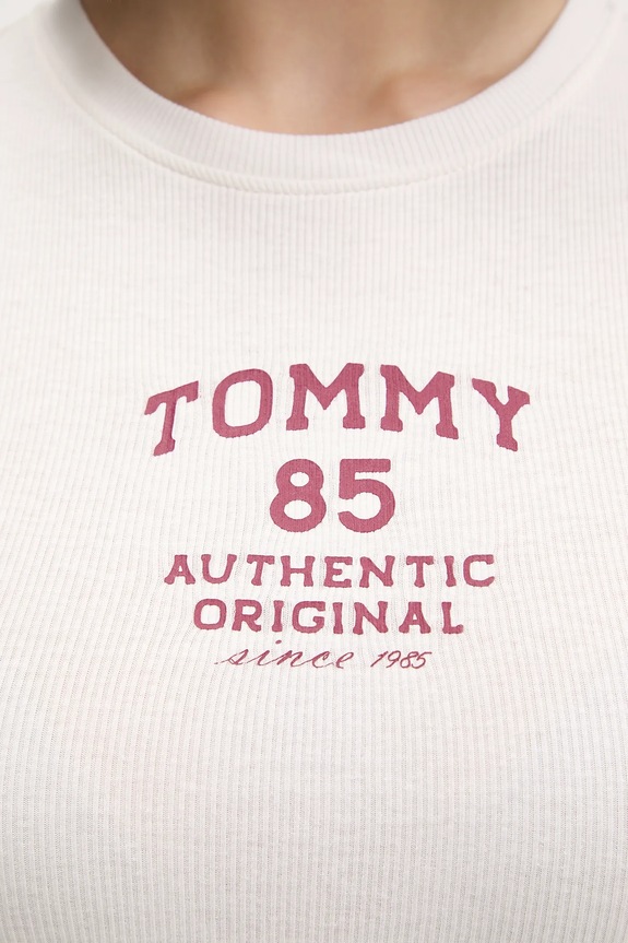 Tommy Jeans tricou DW0DW21849 bej