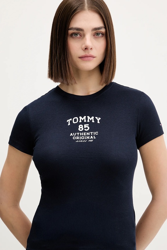 Tričko Tommy Jeans tmavomodrá DW0DW21849