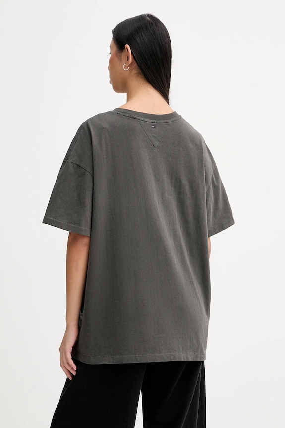 Дрехи Памучна тениска Tommy Jeans DW0DW21858 сив