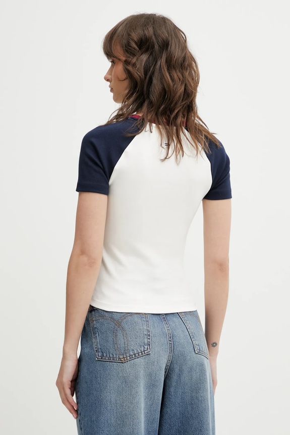 Oblečenie Tričko Tommy Jeans DW0DW22536 béžová