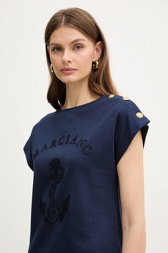 Marciano by Guess t-shirt in cotone LYRIS blu 6RGI03.6362A
