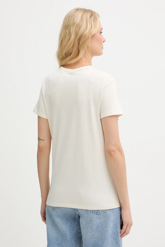 Ρούχα T-shirt από μείγμα μεταξιού BOSS Eventsa9 50555071 μπεζ