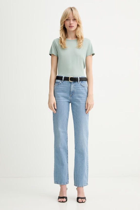BOSS tricou din amestec de mătase Eventsa9 50555071 verde SS26