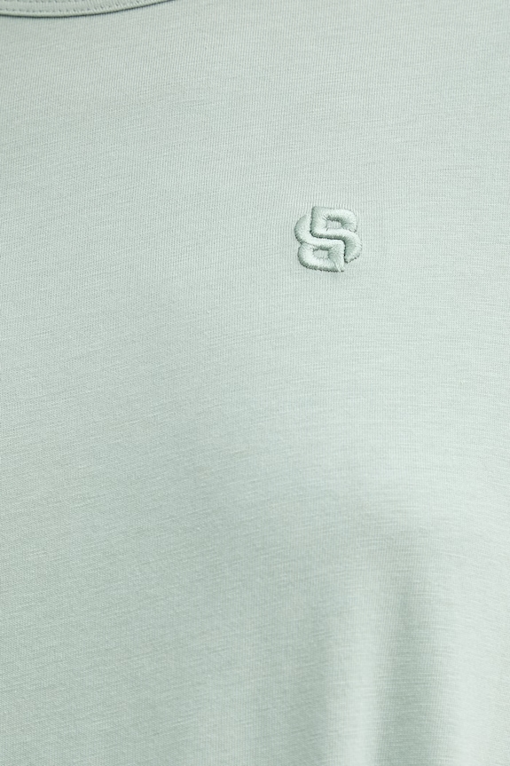 BOSS tricou din amestec de mătase Eventsa9 50555071 verde