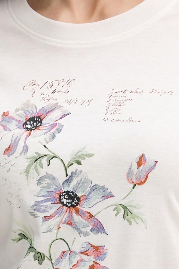 PS Paul Smith T-shirt damski bawełniany W2R.429V.VP5769 beżowy